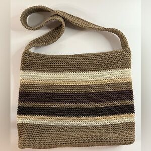 The Sak Striped Brown and Cream Bag